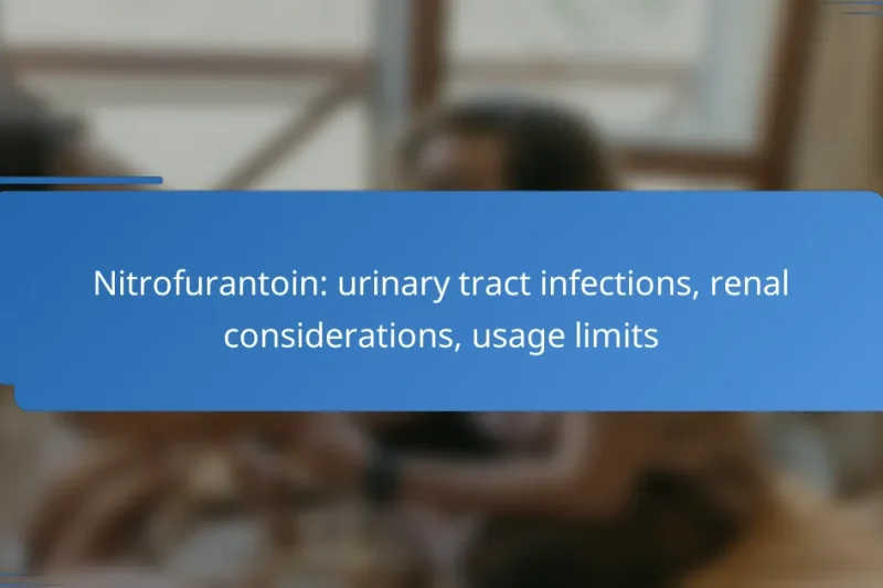 Nitrofurantoin: urinary tract infections, renal considerations, usage limits