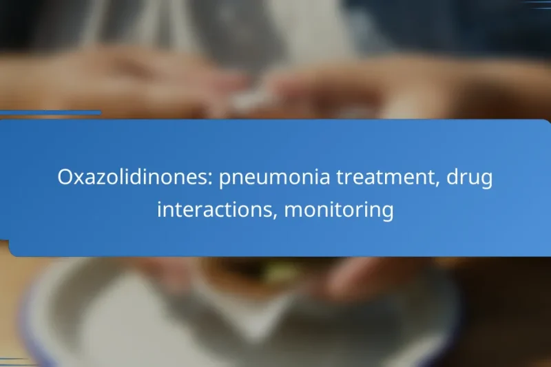 Oxazolidinones: pneumonia treatment, drug interactions, monitoring