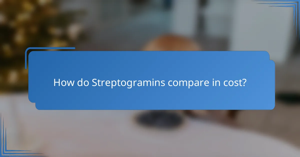 How do Streptogramins compare in cost?