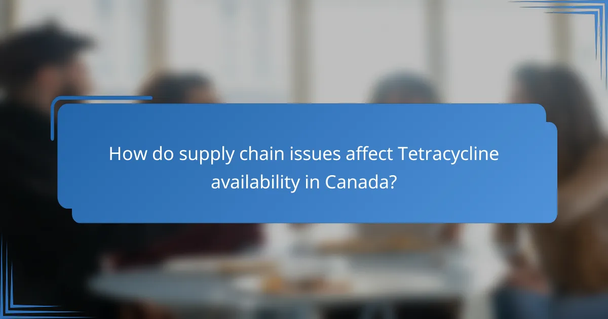 How do supply chain issues affect Tetracycline availability in Canada?
