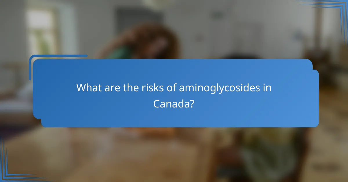 What are the risks of aminoglycosides in Canada?