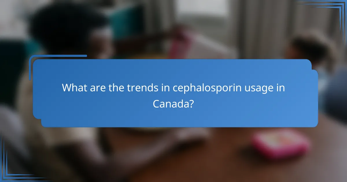 What are the trends in cephalosporin usage in Canada?