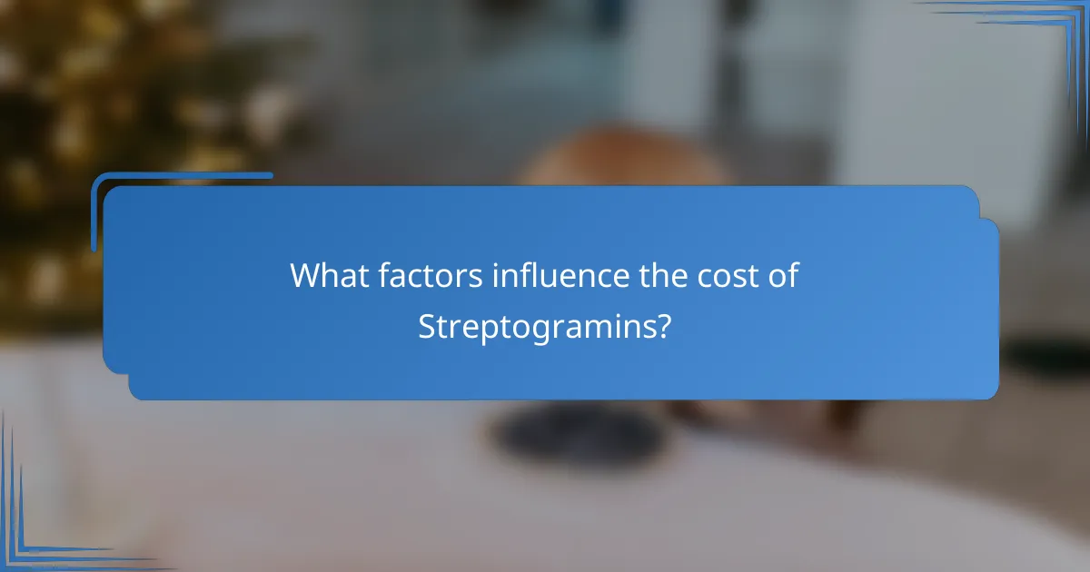 What factors influence the cost of Streptogramins?
